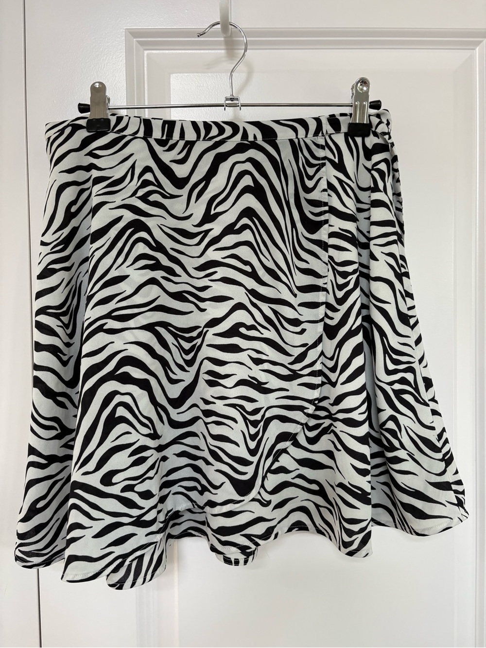 Aritzia Sunday Best Zebra Print Skater Wrap Skirt